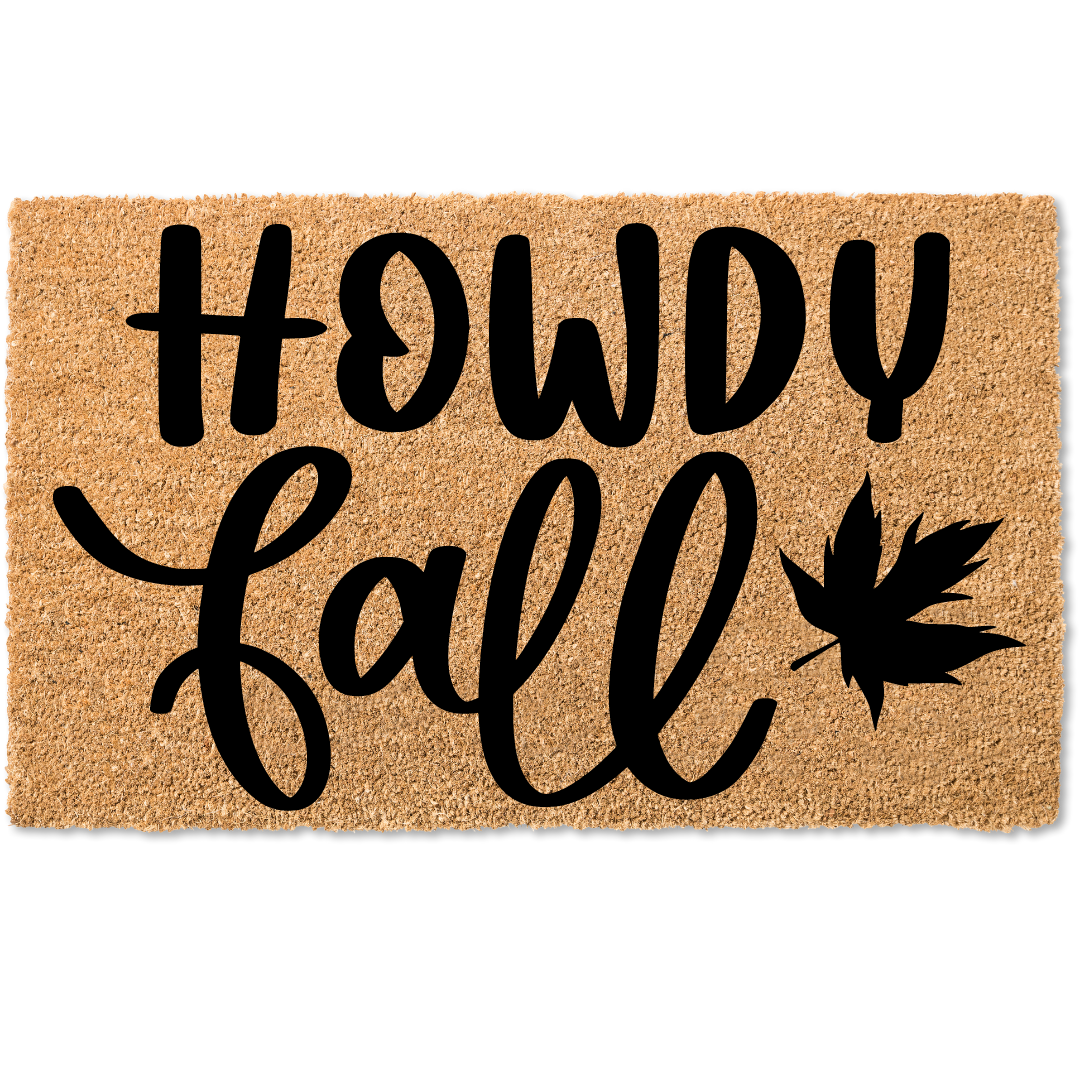 Howdy fall door mat