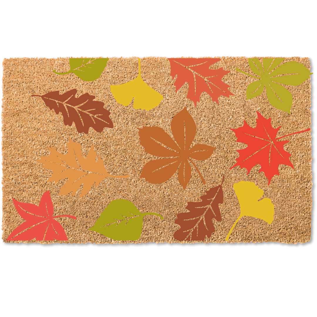 Fall leaves door mat