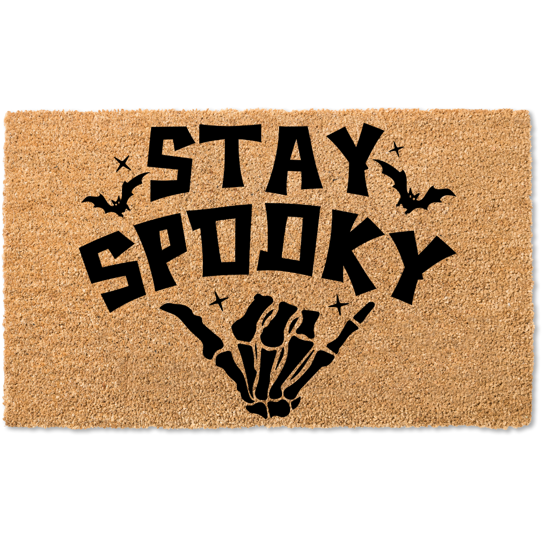 Stay spooky halloween door mat