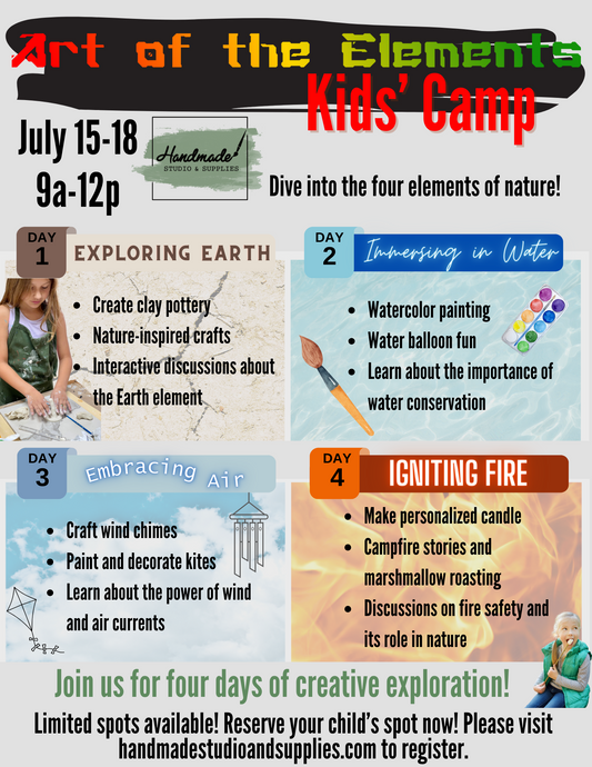 Art of the Elements Camp July 15-18