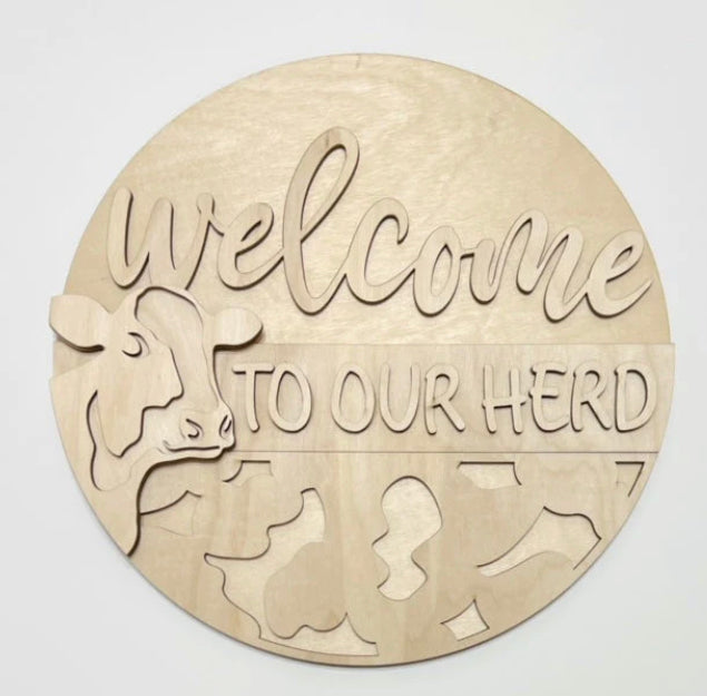Welcome to our herd - cow - cow print