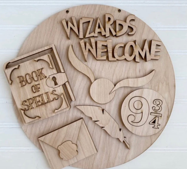 Wizards welcome - book of spells - 9 3/4 - HP