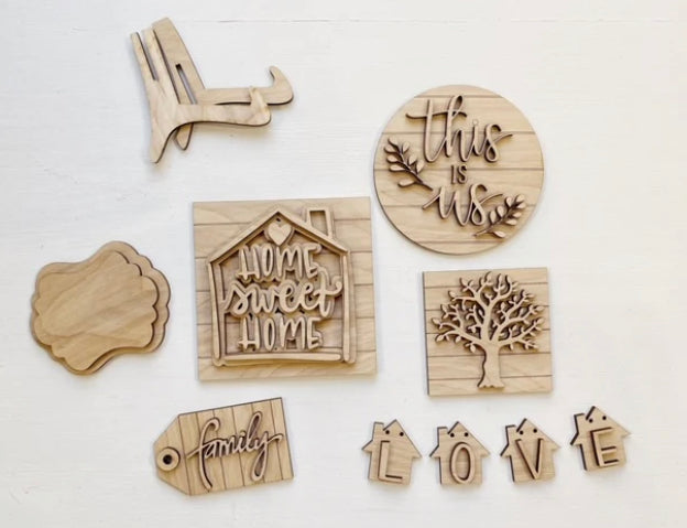 Home sweet home - tiered tray set