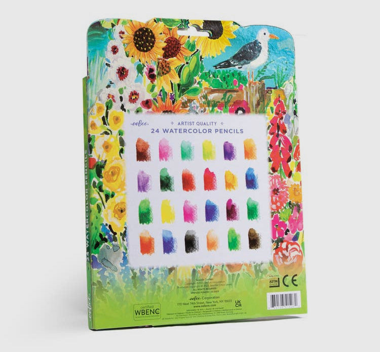 Seaside Garden Watercolor pad and pencils