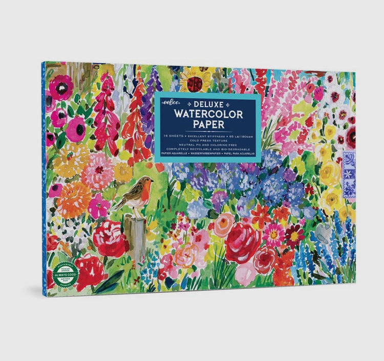 Seaside Garden Watercolor pad and pencils