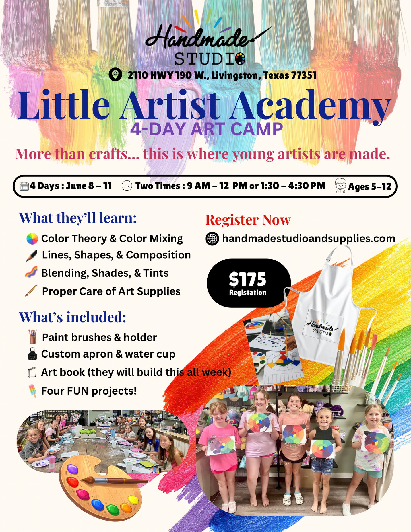 Little Artist Academy : 4-Day Art Summer Camp