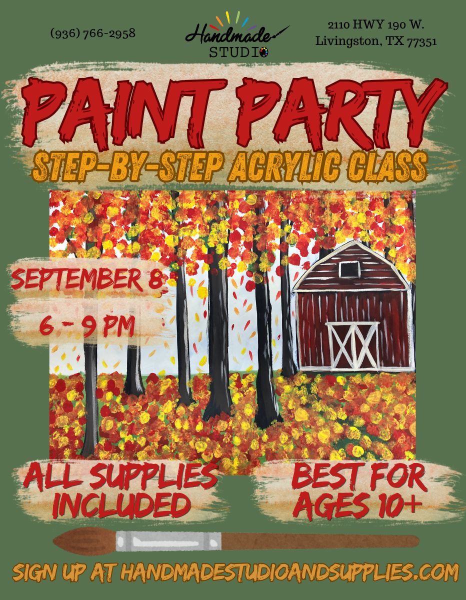 Fall Barn Paint Party 9/8 @6pm