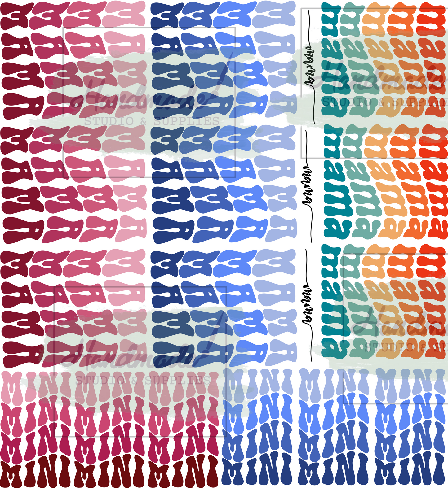 MAMA / MINI gang sheet SUBLIMATION