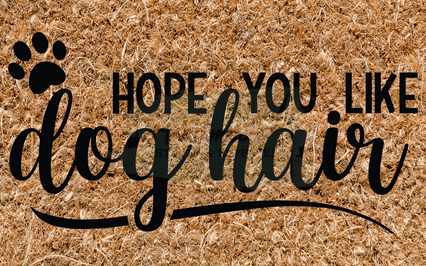 Hope you like dog hair - paw print