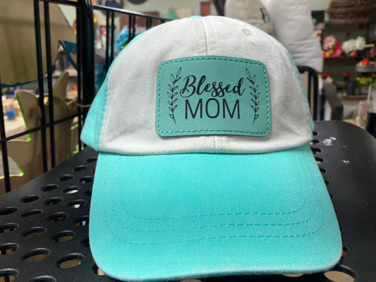 Blessed mom turquoise