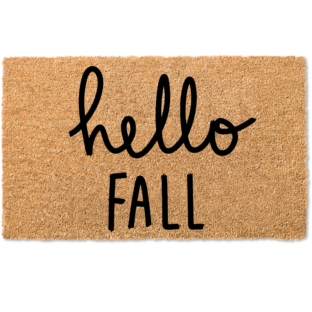 Hello fall door mat