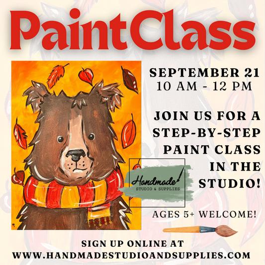 Kids Paint Class - Fall Bear 9/21 @10am