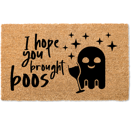 I hope you brought boos halloween door mat