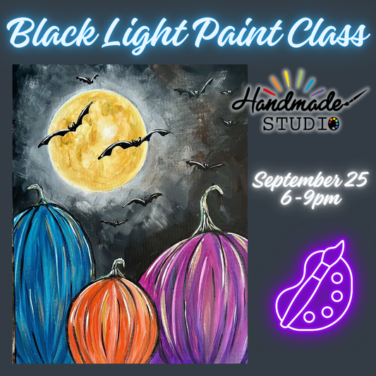 BLACK LIGHT - Acrylic Paint Class 9/25 @6pm