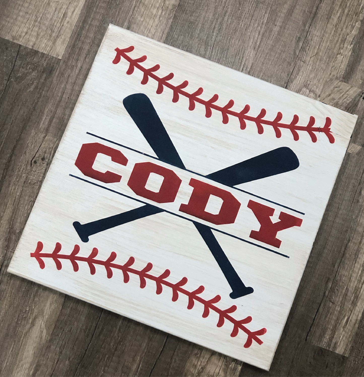 Personalized baseball sign