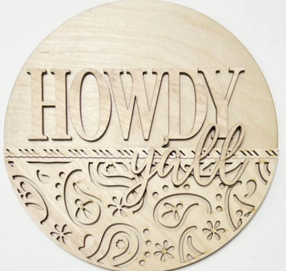 Howdy y'all - paisley - rope