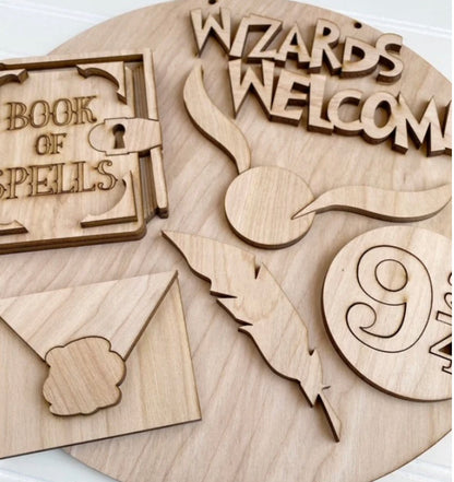 Wizards welcome - book of spells - 9 3/4 - HP