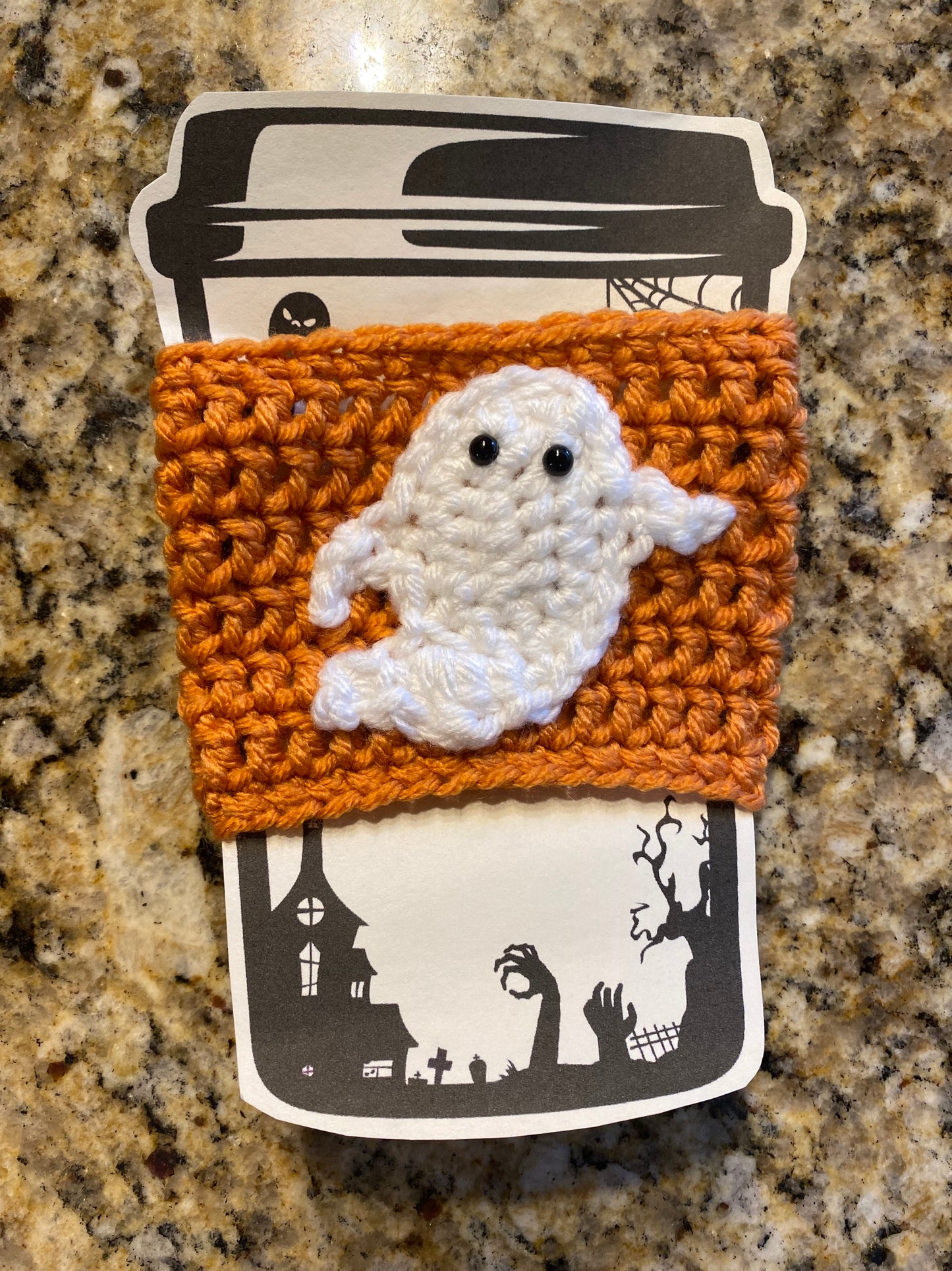 Halloween cup cozy