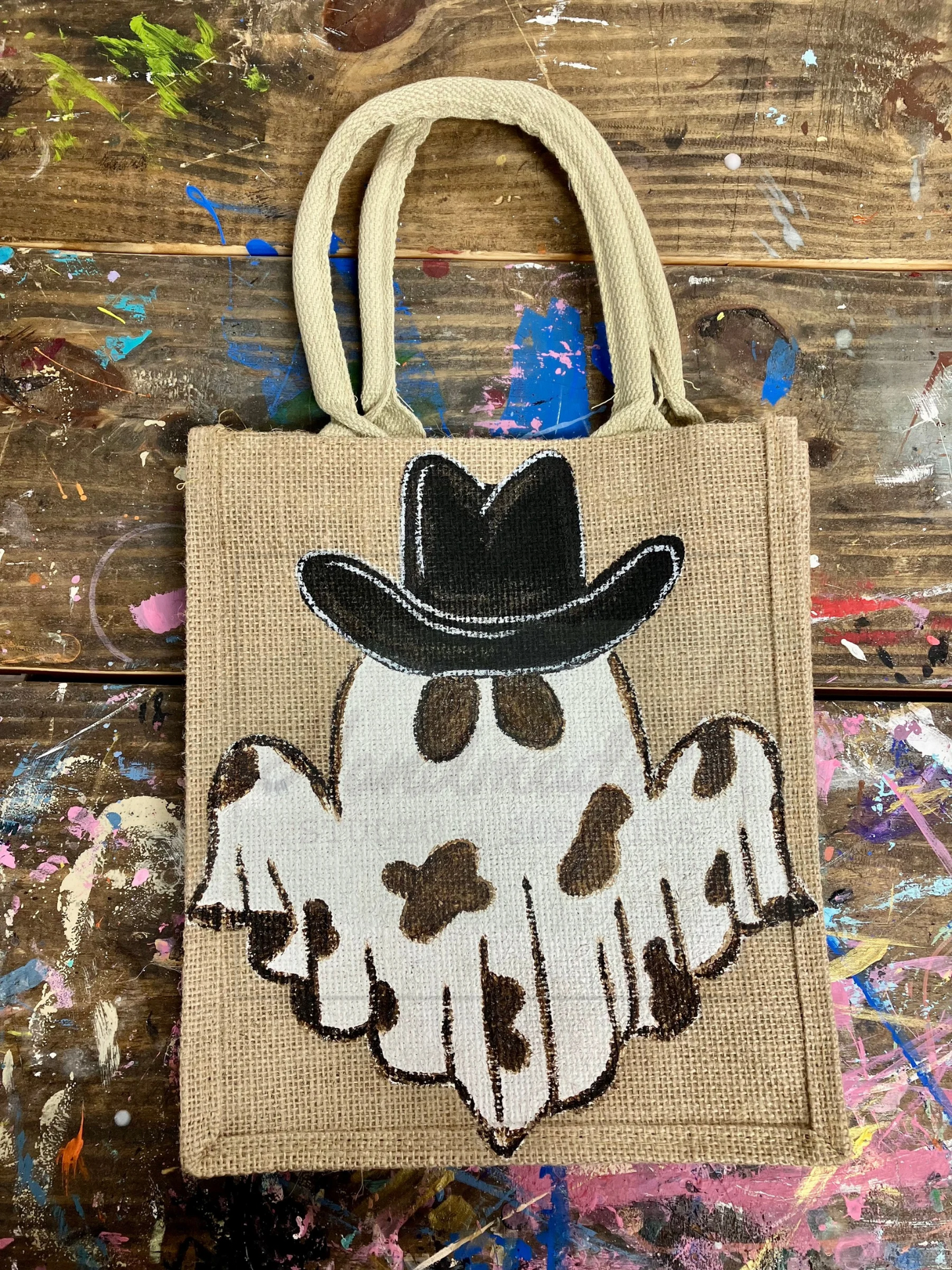 Painted Halloween Trick or Treat Bag