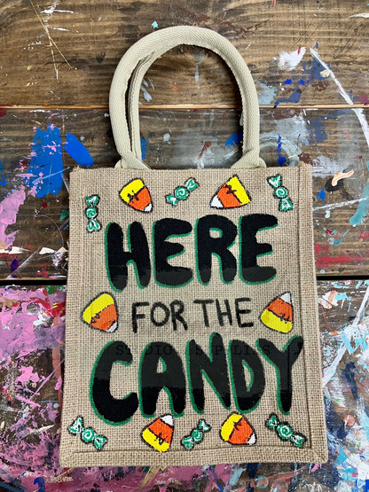 Painted Halloween Trick or Treat Bag