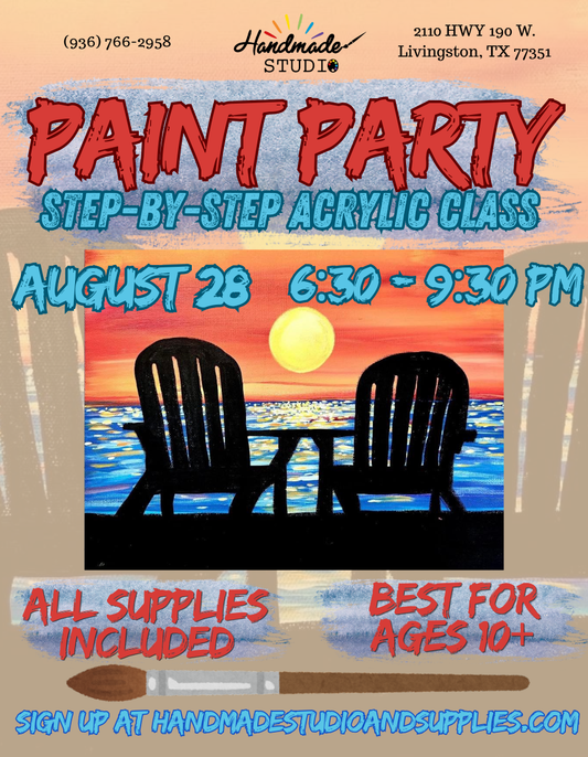 Lake Paint Party - August 28 @ 6:30pm