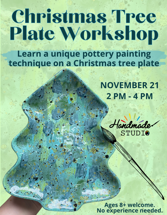 Christmas Tree Plate Workshop 11/21 @2pm