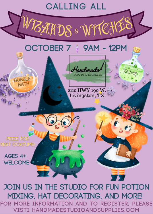 Wizards and Witches Workshop 10/7 9am-12pm
