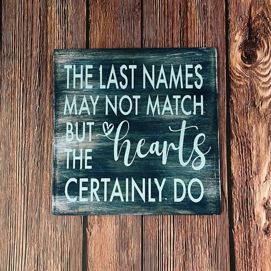 The last names may not match but the hearts certainly do