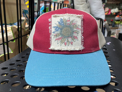 Patriotic Sunflower Baseball Hat