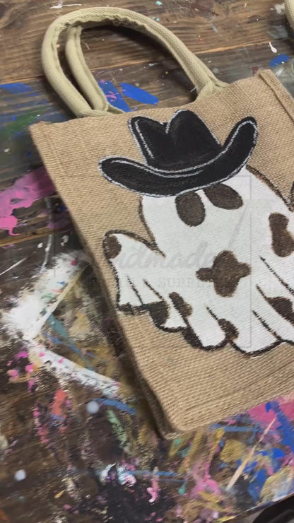 Painted Halloween Trick or Treat Bag