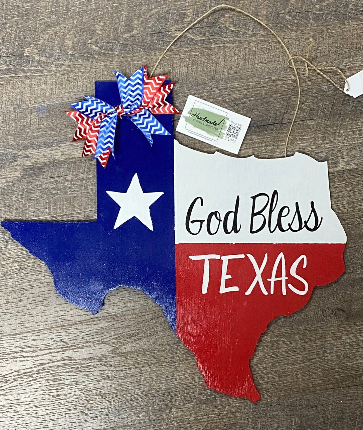 God Bless Texas door hanger